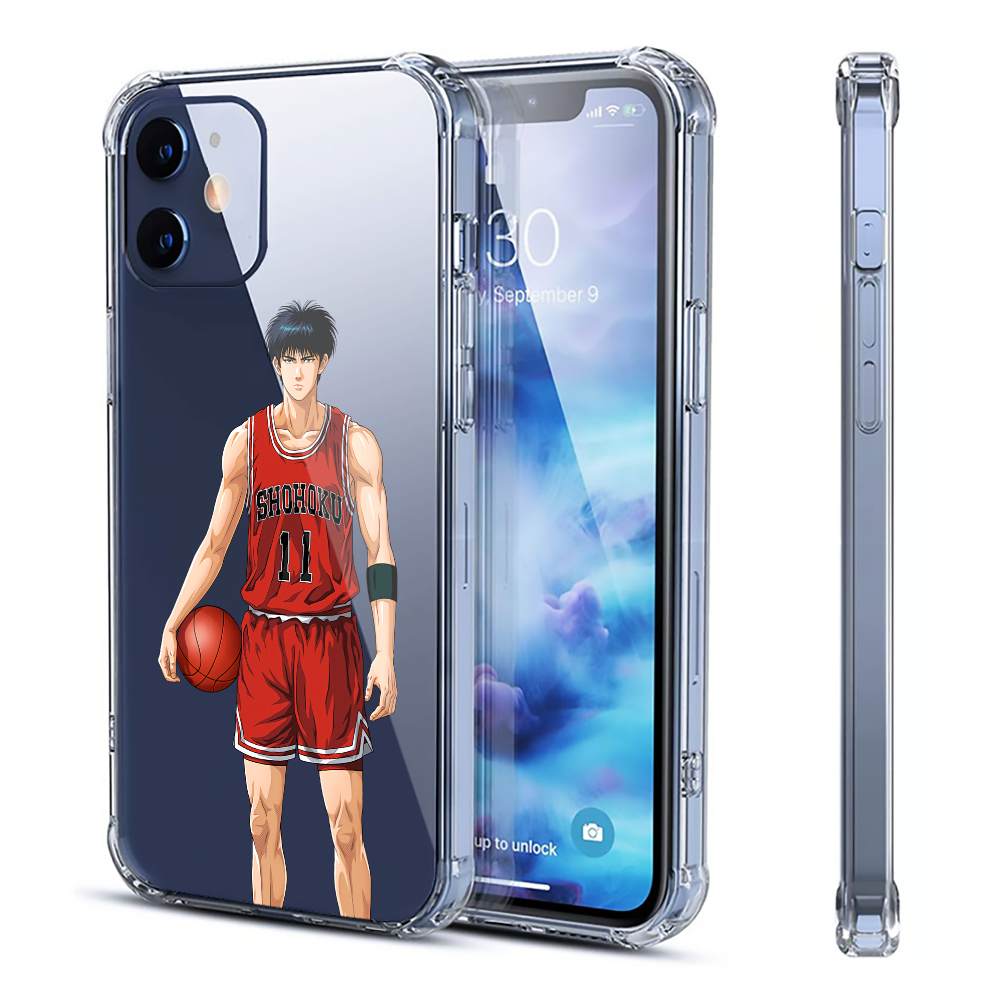 （画像用） SLAM DUNK／スラムダンク 【iPhone 12シリーズ対応】透明スマホケース（クリアソフトケース）